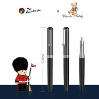 picasso pimio 921 british teddy series gray roller ball pen refillable professional office stationery tool with gift box