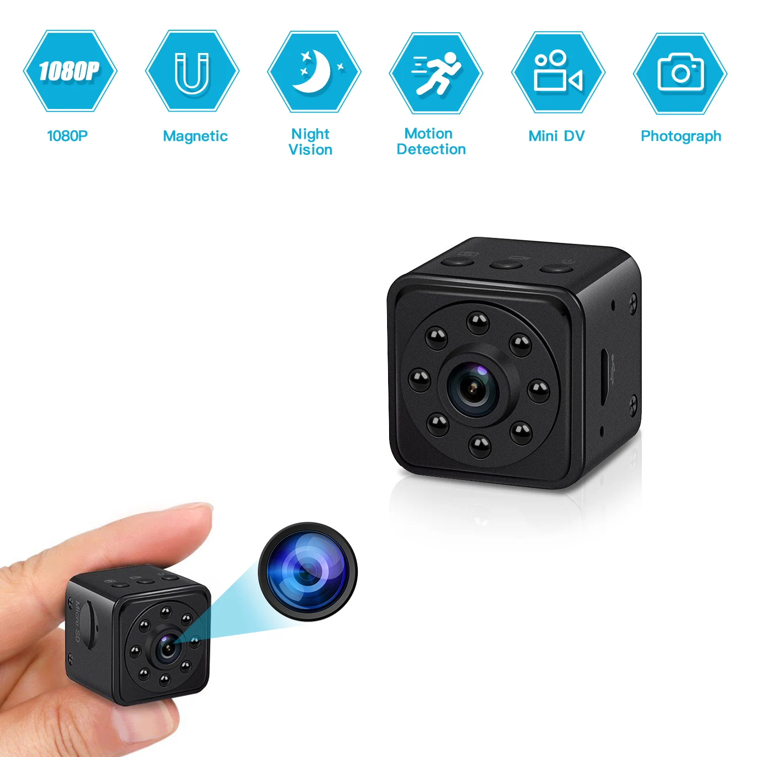 Мини-камера видеонаблюдения 1080P без Wi-Fi | Электроника
