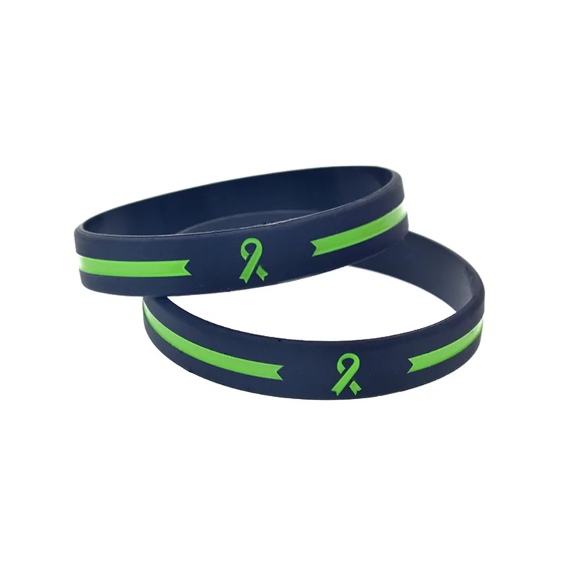 1 шт. зеленая лента силиконовый браслет черный размер для взрослых | Украшения и