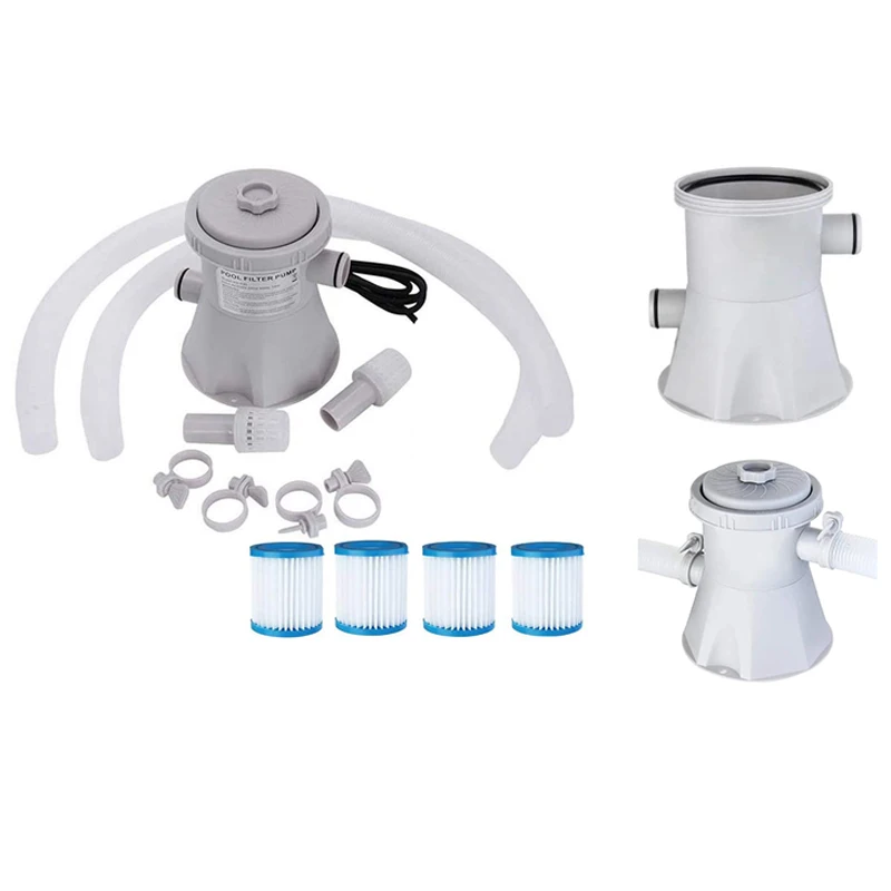 

300GPH Electric Swimming Pool Filter Pump Clear Cartridge Filter Pump for Above Ground Pools Pool Filter Fit