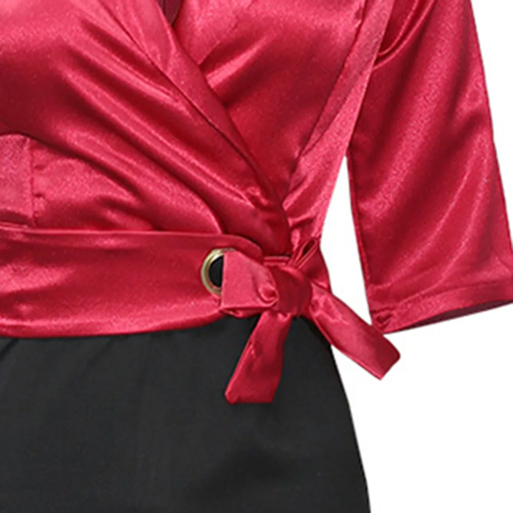 Женское летнее офисное платье элегантное желтое с v-образным вырезом туника из