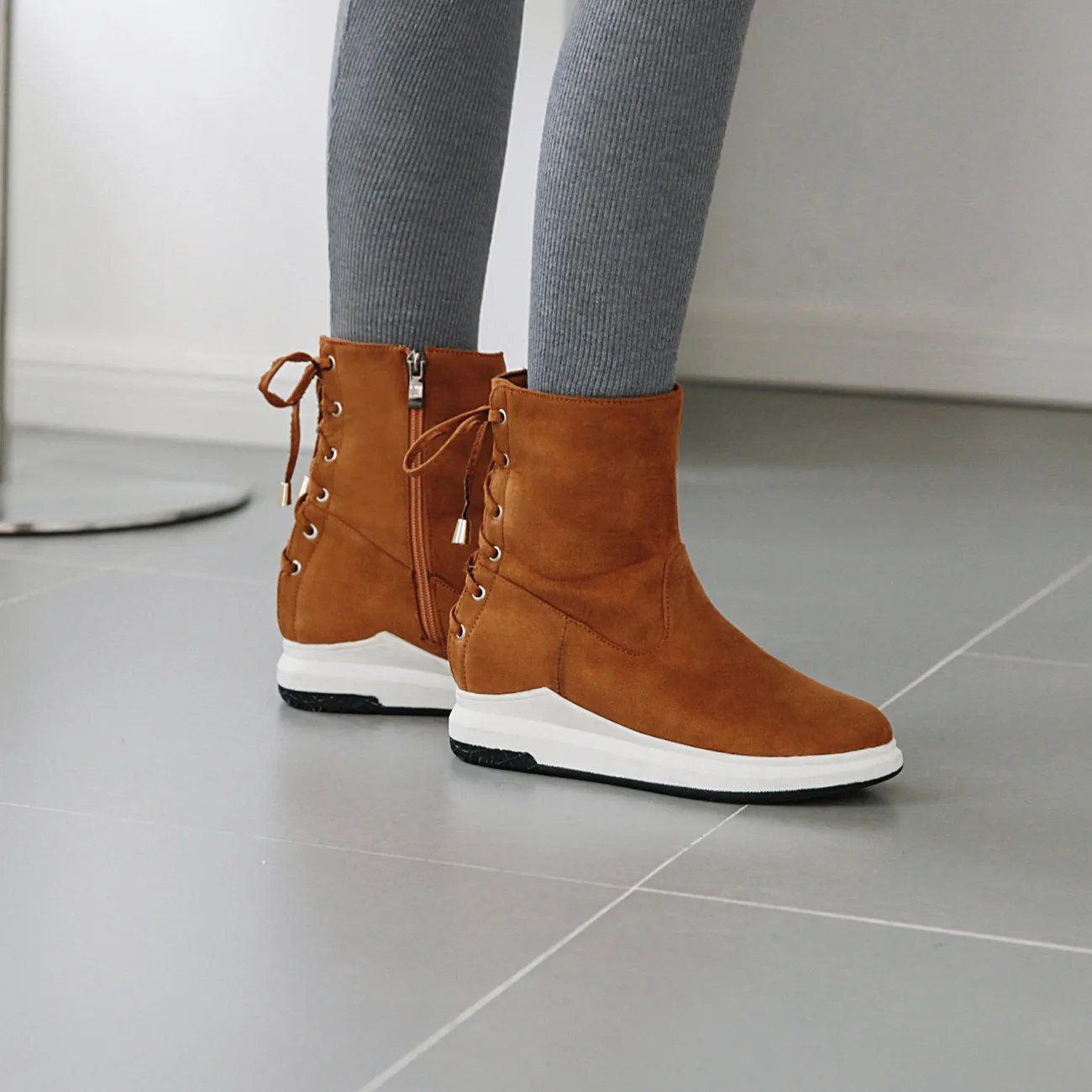 Лидер продаж женские замшевые ботильоны кожаные короткие ботинки на плоской