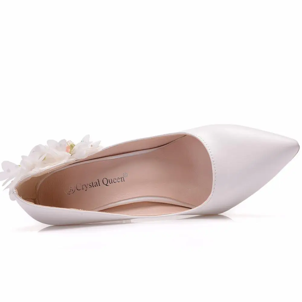 Туфли лодочки женские свадебные с кружевом высокий каблук туфли свадебная обувь