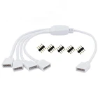 RGB Соединительный кабель, от 1 до 2, 3, 4, 5 портов, светодиодный удлинитель, для ленты с 4-контактными разъемами