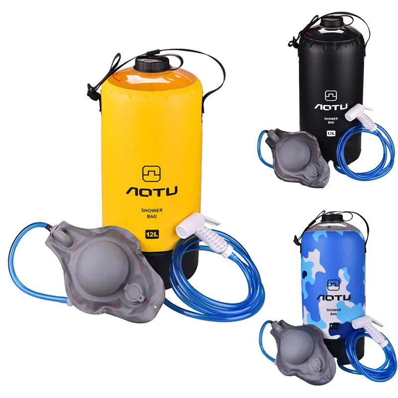 

12L Outdoor Shower Bag Bathing Bag Summer Outdoor Shower Carrying Bag for Camping Car Wash with Shower and Air Pump