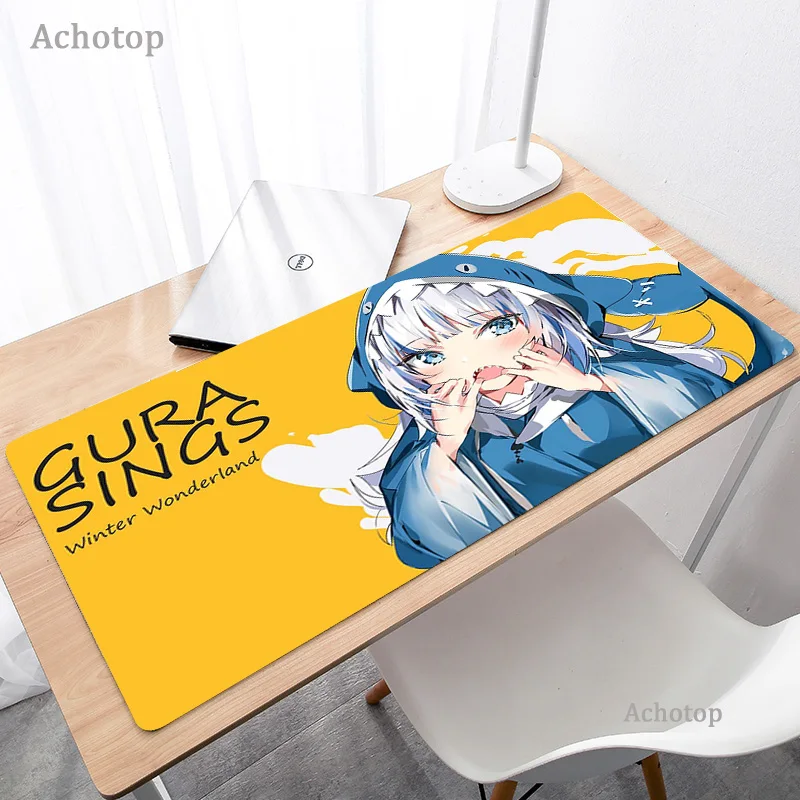 

Anime Gawr Gura Kawaii Gaming Mouse Pad PC Gamer Mousepad Game 80X30 Mouse Pad Cartoon Mouse Pad Office Keyboards Desk Mat Pad