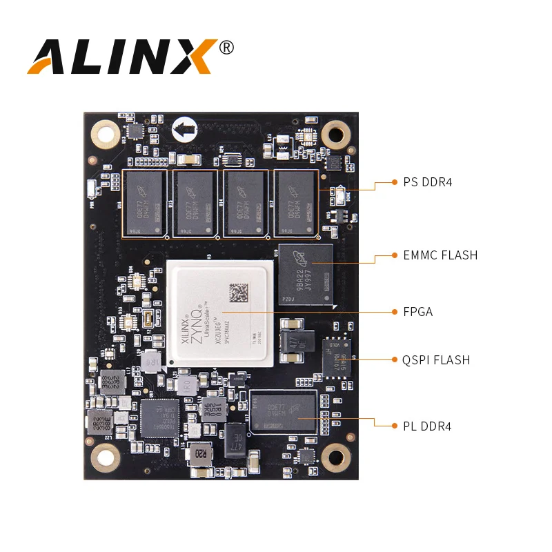 Звуковая система ALINX SoM ACU2CG ACU3EG: Xilinx Zynq UltraScale + MPSOC AI XCZU3EG ZU2CG System на модуле |