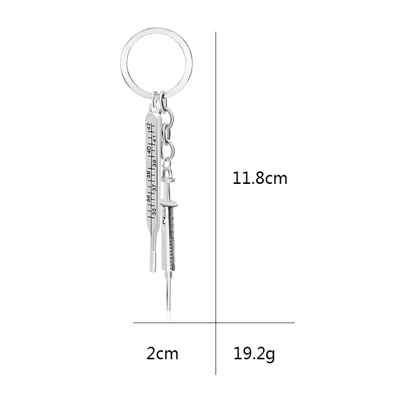 

2021 New Nurse Medical Box Medical Keychain Needle Syringe Stethoscope thermometer Cute Keychain Jewelry Gift