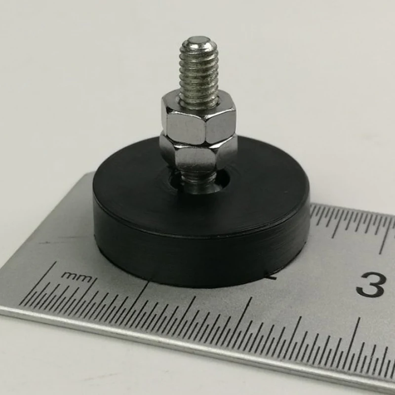 Присоска неодимовая магнитная с резиновым покрытием 6 шт. D22 * 5 мм N52|Магнитные