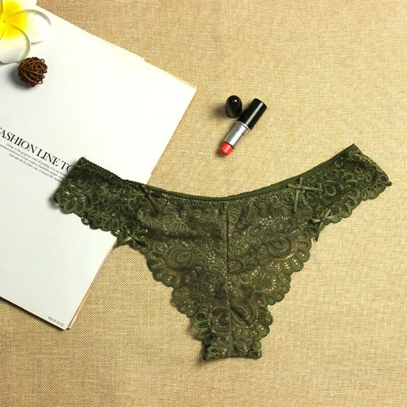 Женские сексуальные цветочные кружевные трусы открытые трусики стринги для