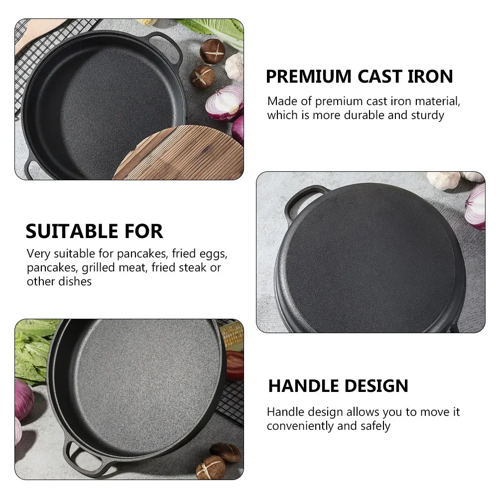

29cm Household Frying Saucepan Binaural Saucepan Thickened Cast Iron Pancake Pan