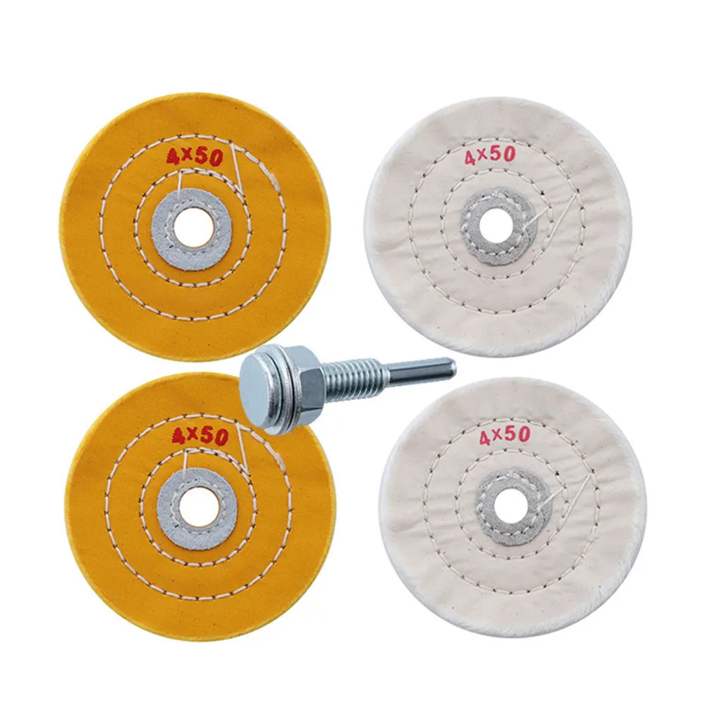 

Cloth Polishing Mop Wheel For Power/Battery Drill Bit Buffing Grinder Polishing Polishing Wheel Home Improvement Garden Tool 5PC