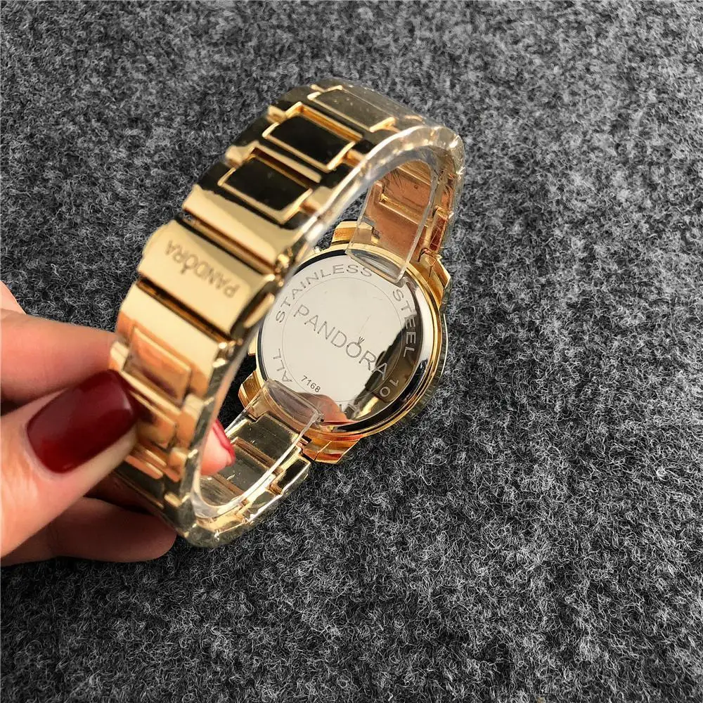 

Luxury brand Quartz Wrist Dress Women Watches Silver Bracelet Ladies Watch Stainless Steel Clock Casual pandoraes Watch P9