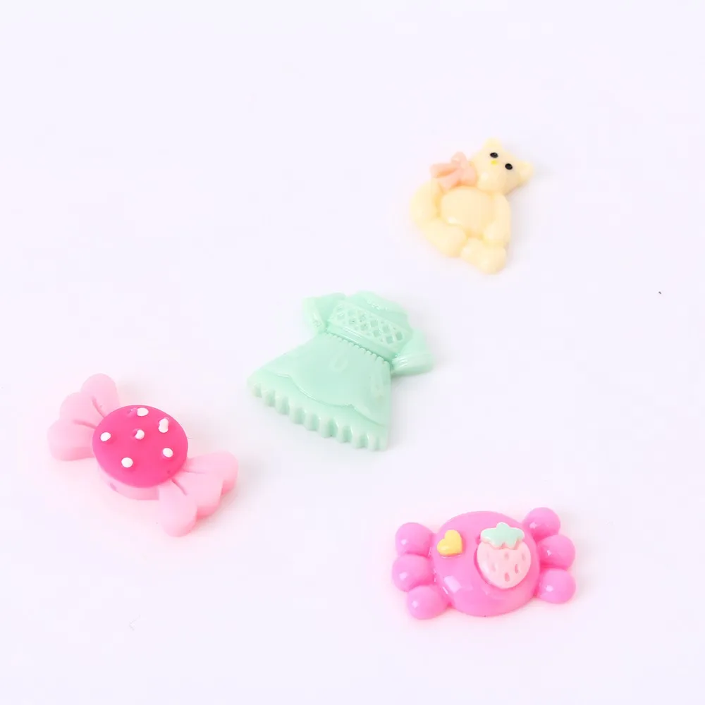 30 шт./пакет милый конфетное Ассорти Slime амулеты набор полимерные кабошоны