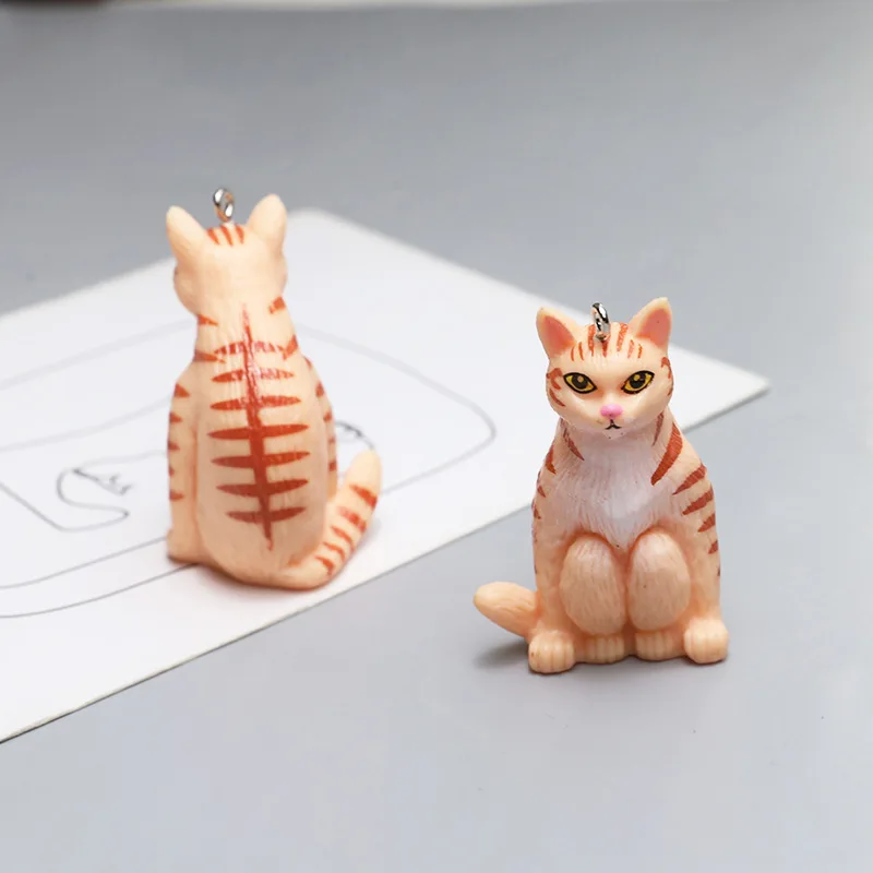 

1PCS Cute Kitty Three-dimensional Resin Fun Pendant diy Handmade Jewelry Keychain Earrings Nail Accessories Material