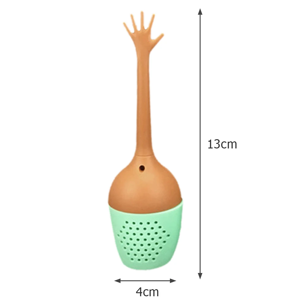 

Hand Gestures Shaped Tea Strainer Silicone Herbal Spice Coffee Filter Tea Leaf Infuser for Brewing Teapot Kitchen Accessories