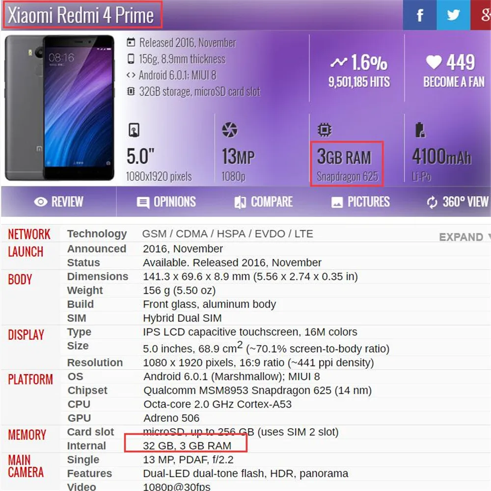 ЖК экран 5 0 дюйма для Xiaomi Redmi 4 Prime / pro 3 Гб ОЗУ 32 ПЗУ сенсорный дигитайзер в сборе