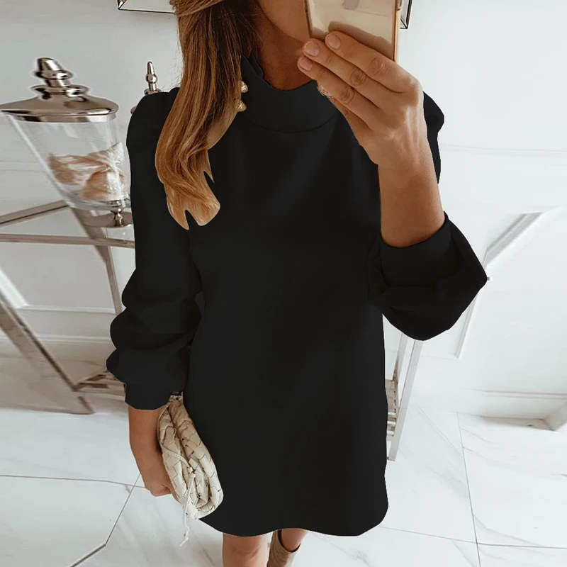 Женское мини-платье с блестками элегантное белое офисное платье-трапеция