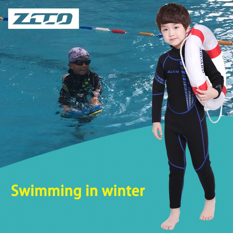2021 Новые Детские Мальчики Девочки 3мм Неопреновые Гидрокостюмы для Полного Плавания Гидрокостюм для Зимнего Плавания на Открытом Воздухе.
