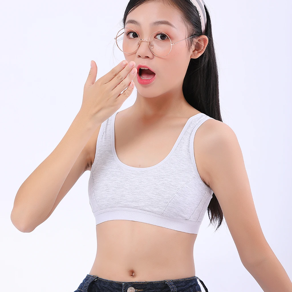 Однотонное нижнее белье для подростков 12 лет милый спортивный бюстгальтер
