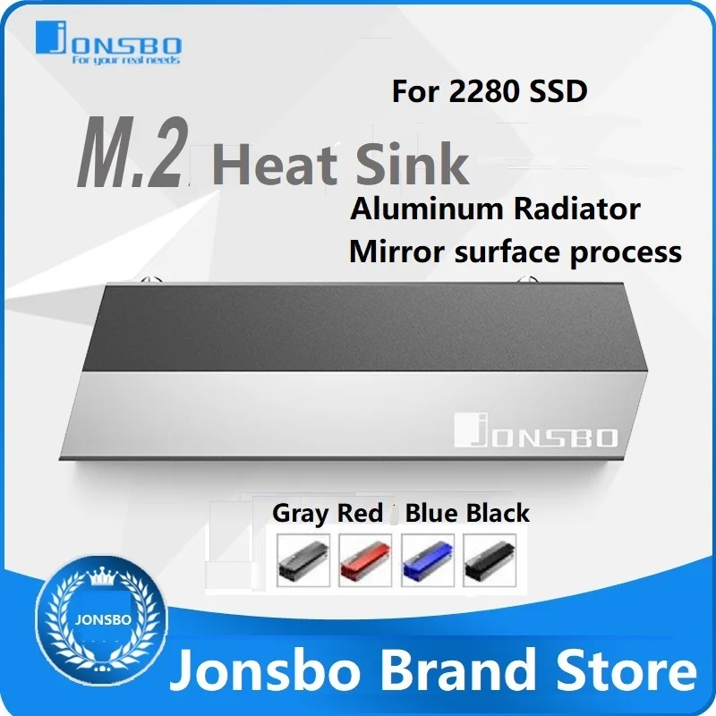 JONSBO M.2 теплоотвод 2280 SSD красный синий серый алюминиевый радиатор зеркальный