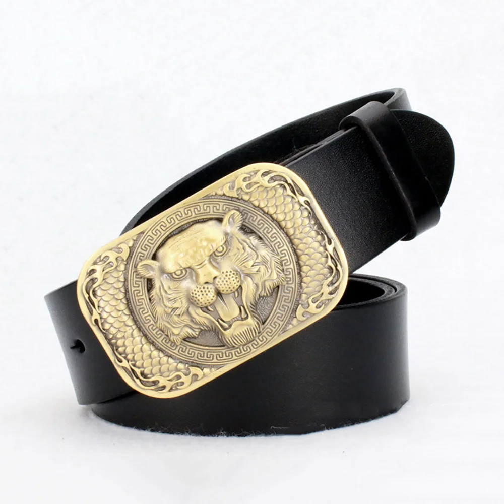 HIDUP высококачественный дизайнерский Однотонный мужской ремень из воловьей кожи