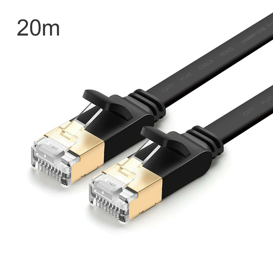 Сетевой Кабель Cat 7 с защитой Ethernet RJ45 плоский патч кабель Cat7 для