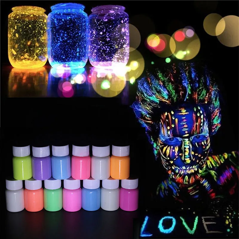 13 Цветов Супер яркий световой эпоксидная смола пигмент светится в темноте