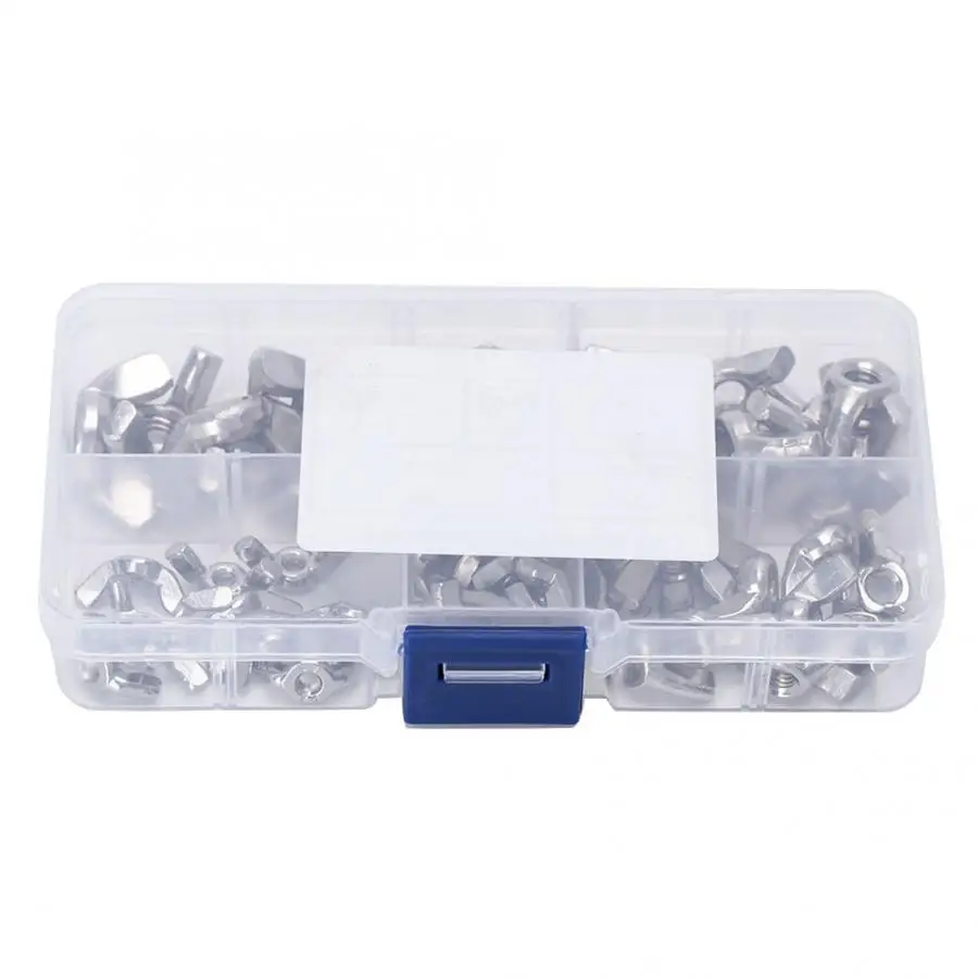 Гайка 50 шт в наборе Барашковая гайка нержавеющая сталь крыло тугой ремешок на