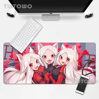 Helltaker Anime Boy Gift Mousepad Gaming MousePad Desk Mat Mouse Mat Keyboard Pad Natural Rubber Laptop Custom Mice Pad
