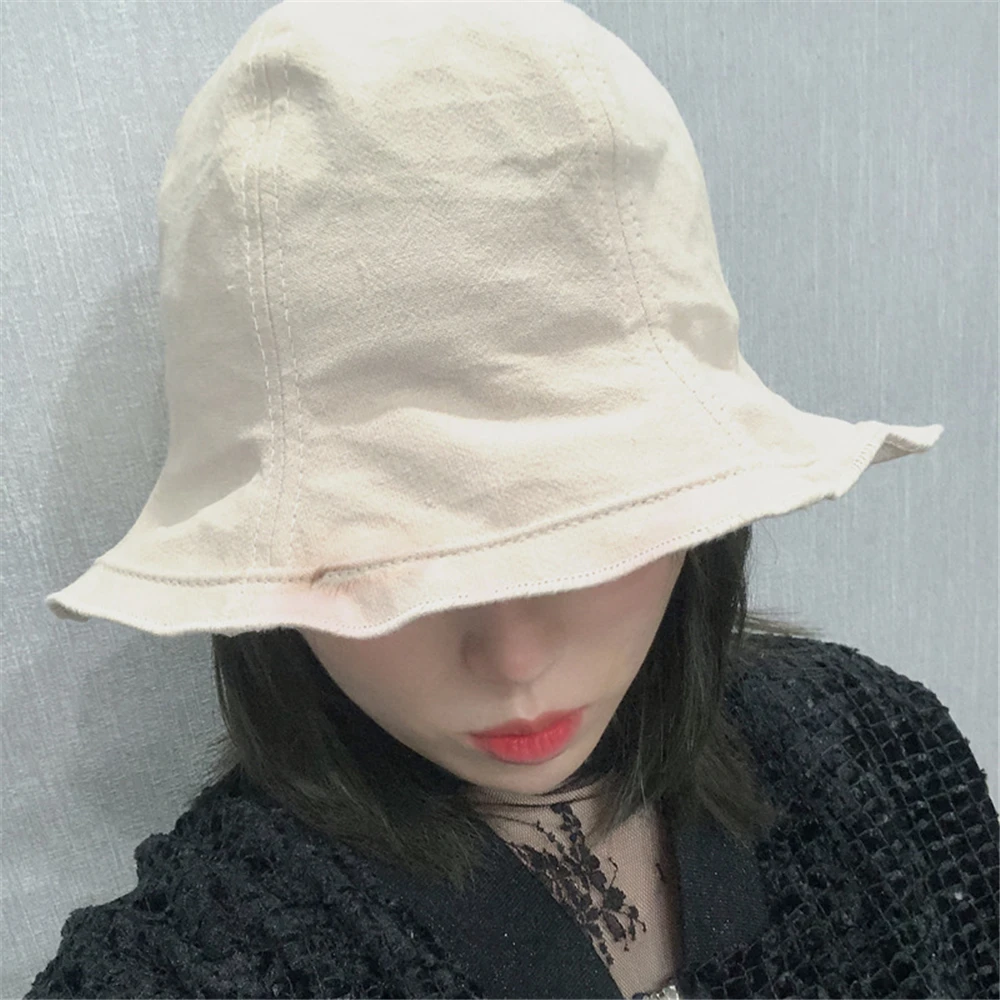 

Korean version of the fashion catch fisherman hat Japanese sun block face flounce female sun hat WS-2202