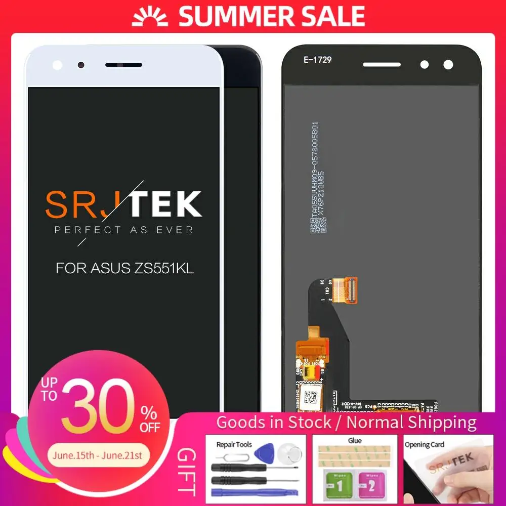 Srjtek для Asus ZenFone 4 Pro ZS551KL ЖК панель сенсорный экран стекло в сборе 5 &quotс рамкой ASUS Z01G