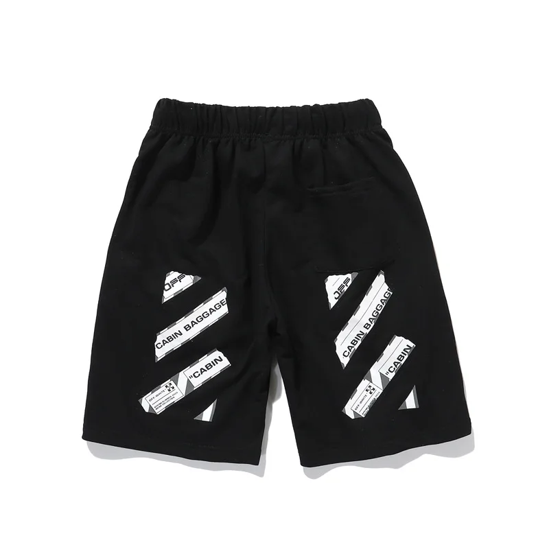 

Off electric white 2020ss slogan arrow Cotton Terry shorts ow Unisex
