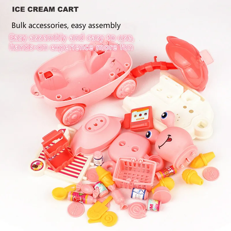 28 Sets of Simulation Snail Ice Cream Sale Car Candy Play House Gift Toy Kitchen Brain Game | Игрушки и хобби