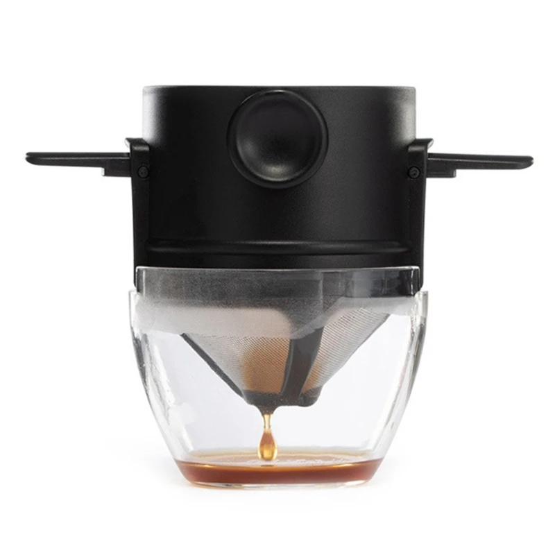 

Портативный фильтр для кофе, Кофеварка из нержавеющей стали, держатель для кофе и чая, многоразовый безбумажный капельница для кофе