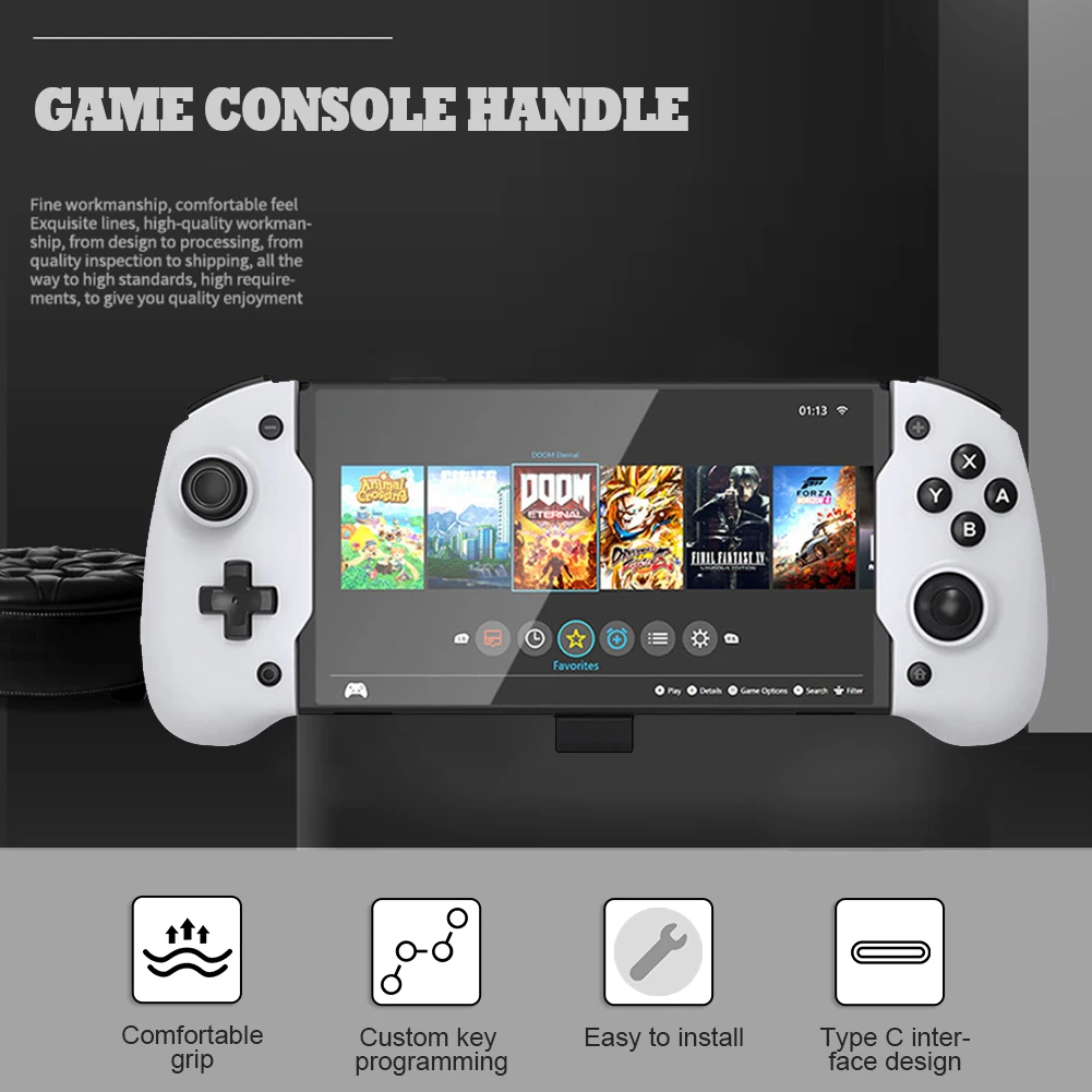 Контроллер для Nintendo Switch портативный джойстик с улучшенной рукояткой двойным