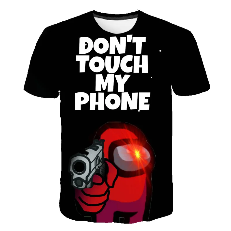 

Among Us T-shirts Kids Tops Anime 3D Printing Boys Girls Short Sleeve Shirts