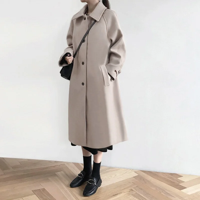 

CMAZ 2020 Autumn and Winter New Retro Hepburn Style Woolen Coat