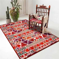 high end fashion red triangle geometric rug ethnic style bedroom living room carpet kitchen bathroom floor mat bed blanket