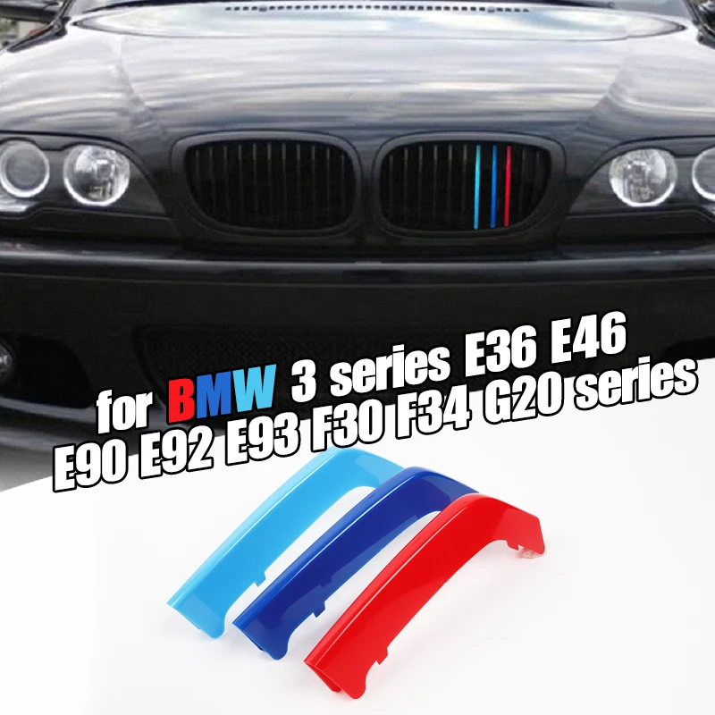 

Car Front Grille Trim Bumper Cover Strip 3D M Styling Cover Stickers for BMW 3 Series E46 2003-2006 Auto Accessories Dropship