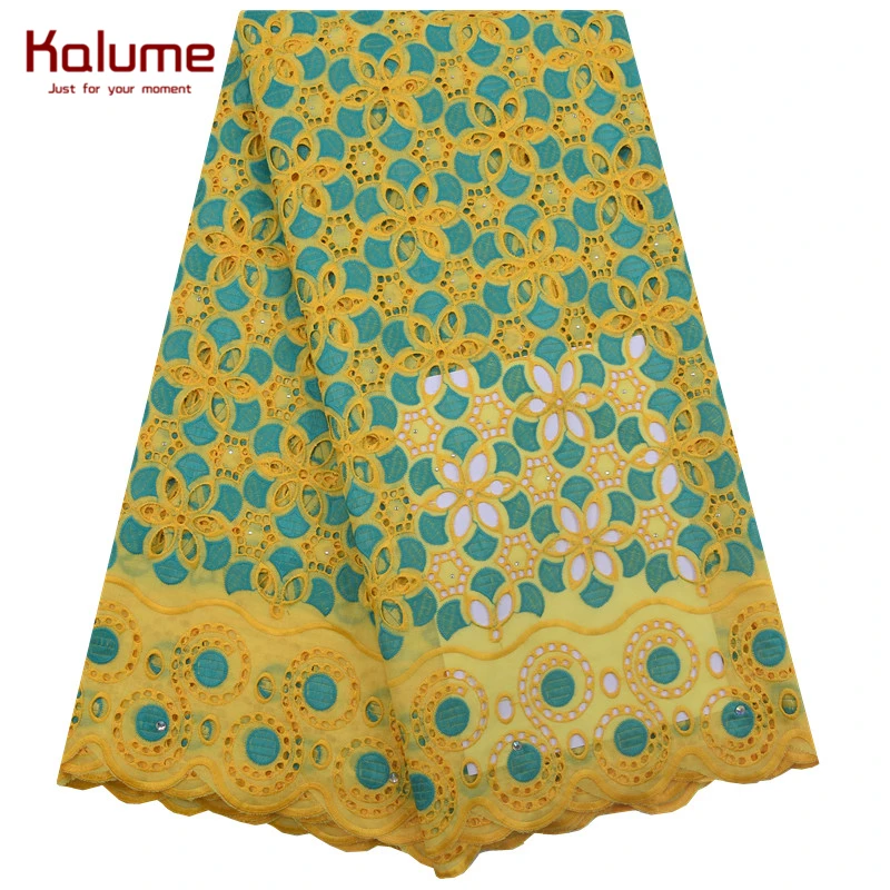 Высококачественная африканская кружевная ткань Kalume с вышивкой швейцарская