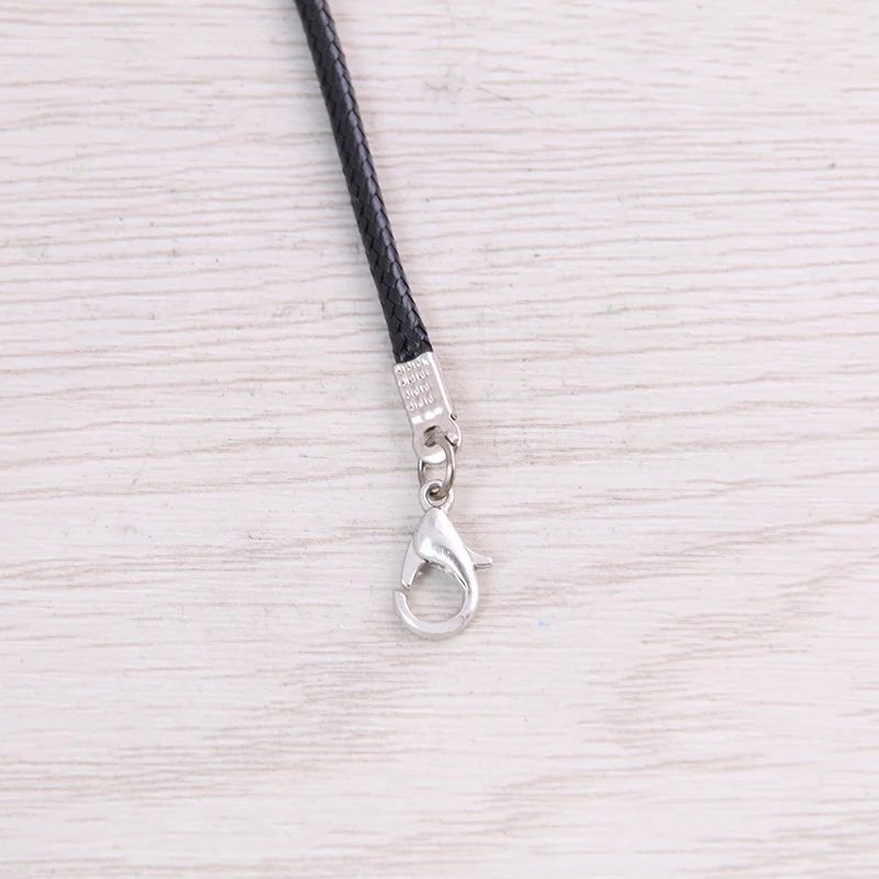 30 шт. 45 мм Плетеный Регулируемый черный кожаный веревочный воск шнур DIY ожерелье