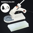Клеевой мини-пистолет NEWACALOX, 20 Вт, с 20 шт. клеевыми стержнями 7 мм, подставка для клея, подставка для рукоделия, ручной инструмент