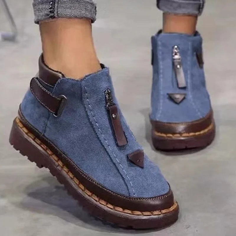 

New Ladies Zipper Flat Casual Chelsea Boots Fashion Women Ankle Boots 2021 Winter Plush Lining Warm Shoes Women's Footwear Boots