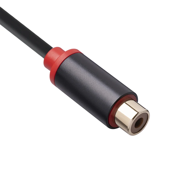 Металлический аудиокабель 2 RCA штекер к 1 разъем Y разветвитель Кабель для
