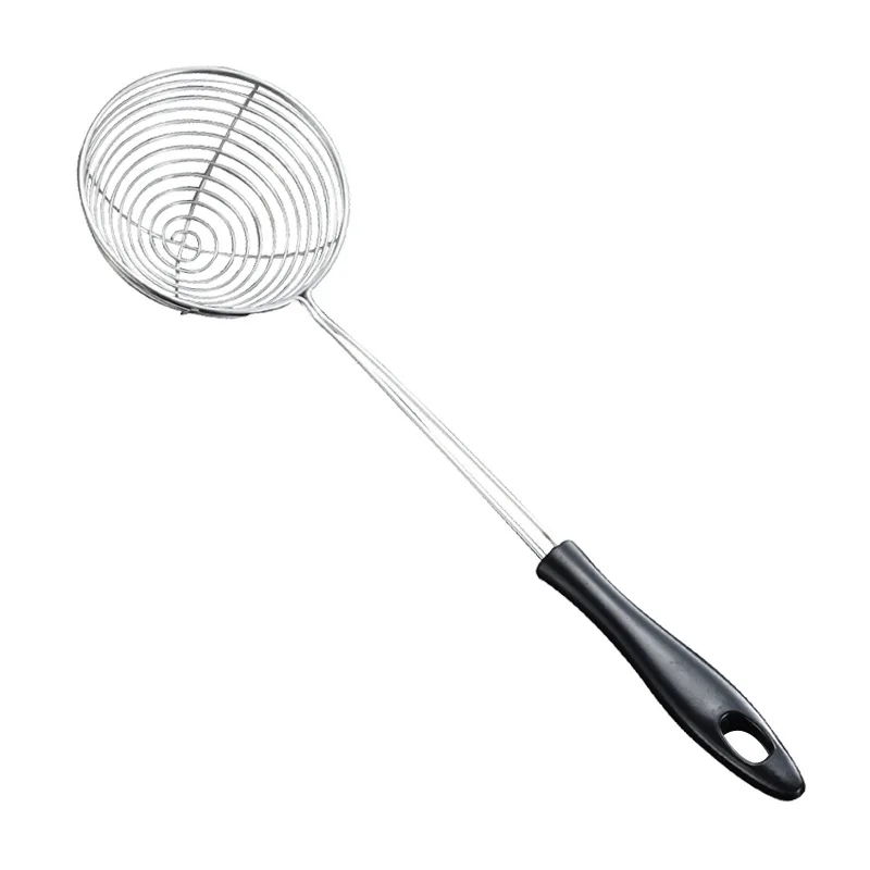 

Stainless Steel Wire Drain Scoop Hot Pot Drain Scoop Drain Oil Spill Scoop Noodles Scoop Powder Spoon Kitchen Supplies