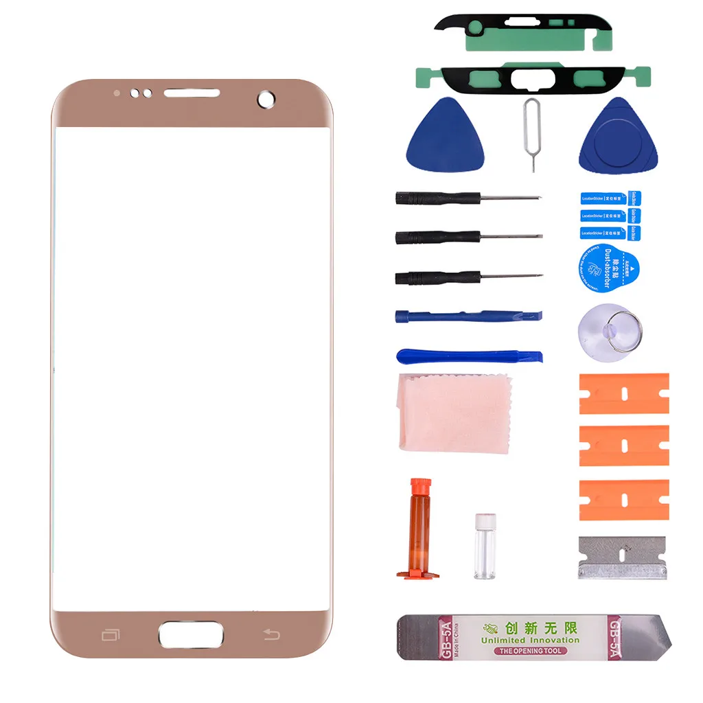 B Carprie Защитная крышка для объектива, совместимая с samsung Galaxy S6 Edge Plus, переднее стекло, запасной комплект+ УФ клей 19Sep12 - Цвет: B