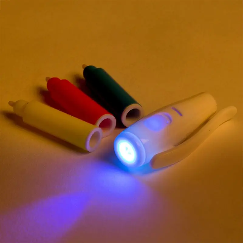 Волшебные 3 цвета УФ флуоресцентных ручек светильник комбо креативные