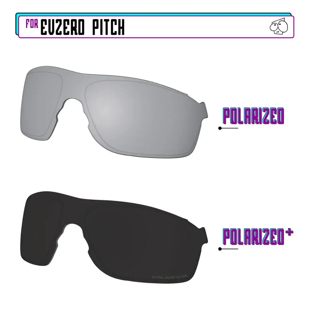 

Поляризованные Сменные линзы EZReplace для солнцезащитных очков Oakley EVZero-BlackP Plus-серебристые P
