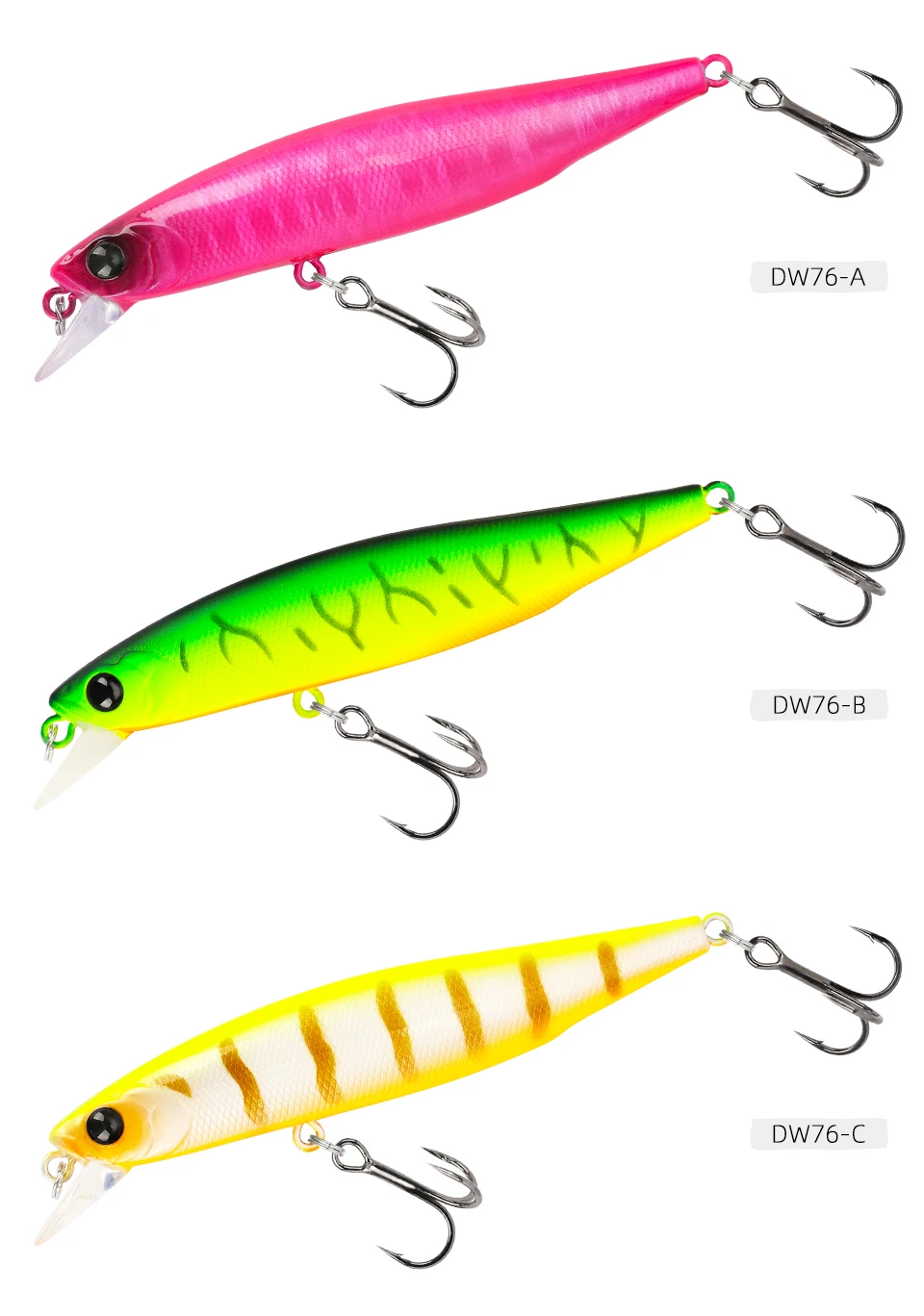 TSURINOYA 88SP Suspending Minnow Angelköder DW76 10,3 g Wobbler Long Casting Bass Pike Jerkbait Bait Movement System Tackle – Detail 18